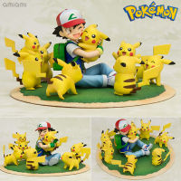 Figure ฟิกเกอร์ จากการ์ตูนเรื่อง G.E.M. Series Pokemon Pocket monsters โปเกมอน พ็อกเก็ตมอนสเตอร์ Satoshi Ash Ketchum &amp; Pikachu Many พิกะจู &amp; ซาโตชิ แอช เคตชัม Ver Anime Hobby โมเดล ตุ๊กตา อนิเมะ การ์ตูน มังงะ ของขวัญ Doll manga Model New Collection Gift