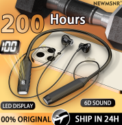 Newmsnr 26 Hours Play Neckband 6D Surround Sound Bluetooth Earphone Built