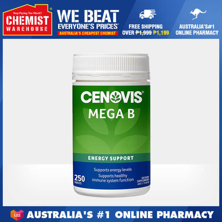 Cenovis Mega B Vitamin B 250 Tablets Value Pack Support Energy Levels ...