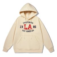 Los Angeles California U.S.A 1986 Streetwear Men Hoodie Winter Cotton Thicken Clothing Warm Pullover Hoodie Casual Hoody Size XS-4XL