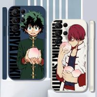 Anime My Hero Academia Case For Samsung Galaxy S22 S21 S20 S10 Note20 10 Ultra Plus Pro FE Lite Liquid Rope Phone Cover Coque