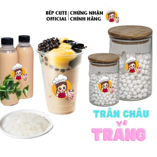 Trân châu trắng cao cấp nguyên liệu tư pha trà sữa trân châu gói 500g trà - ảnh sản phẩm 8