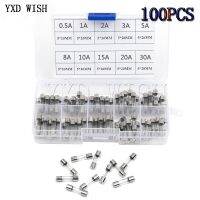 XMM-100pcs/box 5x20mm Fuse Assorted Kit Diy Quick Blow Glass Tube Fast Blow Glass Fuses Set Pack 0.5a 1a 2a 3a 5a 8a 10a 15a 20a 30a