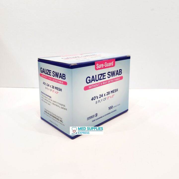 Sterile Gauze Pad / Swab 2x2 100 Pieces Sureguard Lazada PH
