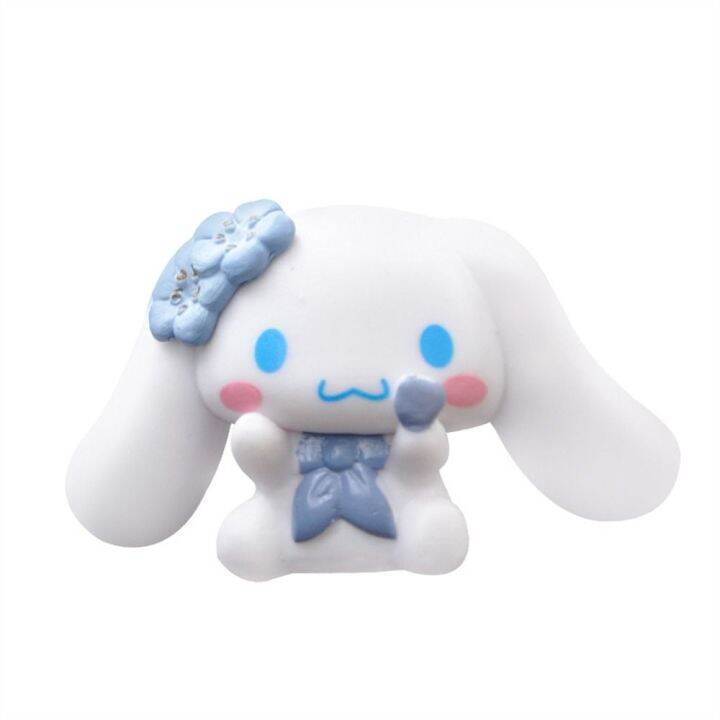 ของเล่นโมเดลหุ่นของเล่นเครื่องประดับรถยนต์เสื้อยืดแฟนคลับอนิเมะ-cinnamoroll-ภาพอนิเมะตุ๊กตาขยับแขนขาได้ตกแต่งเค้กขนาดเล็ก-kawaii