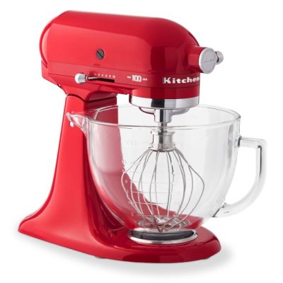 KitchenAid Atisan 100 ปี Limited Edition Queen of heart stand mixer 5Q สี Passion Red โถแก้ว เครื่องนอก 110V แถมฟรีหม้อแปลงไฟฟ้า 500 วัตต์