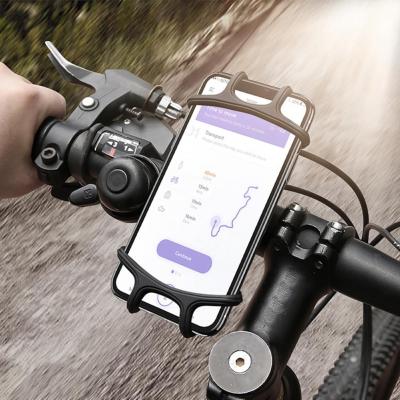 【Worth-Buy】 ตัวยึดยึดที่ใส่โทรศัพท์ป้องกันการกระแทกปุ่มดึงปรับได้ซิลิโคนโทรศัพท์มือถือจักรยานสากลสำหรับ Dudukan Ponsel Sepeda