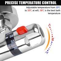 วาล์วผสมห้องน้ำร้อนและเย็นผสม T Hermostatic ก๊อกฝักบัว Hermostatic ก๊อกอ่างอาบน้ำเครื่องมือในห้องน้ำ