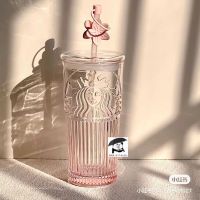 Startbuck ขาตั้งกล้อง Starbuck 2023ฤดูใบไม้ผลิสาวหัวใจเชอร์รี่ปลั๊กฟางรูปดอกไม้บานแบบค่อยเป็นค่อยไปสไตล์หลอดใช้ดื่มถ้วยแก้วเทพธิดา Starbuck Starbuck จีน