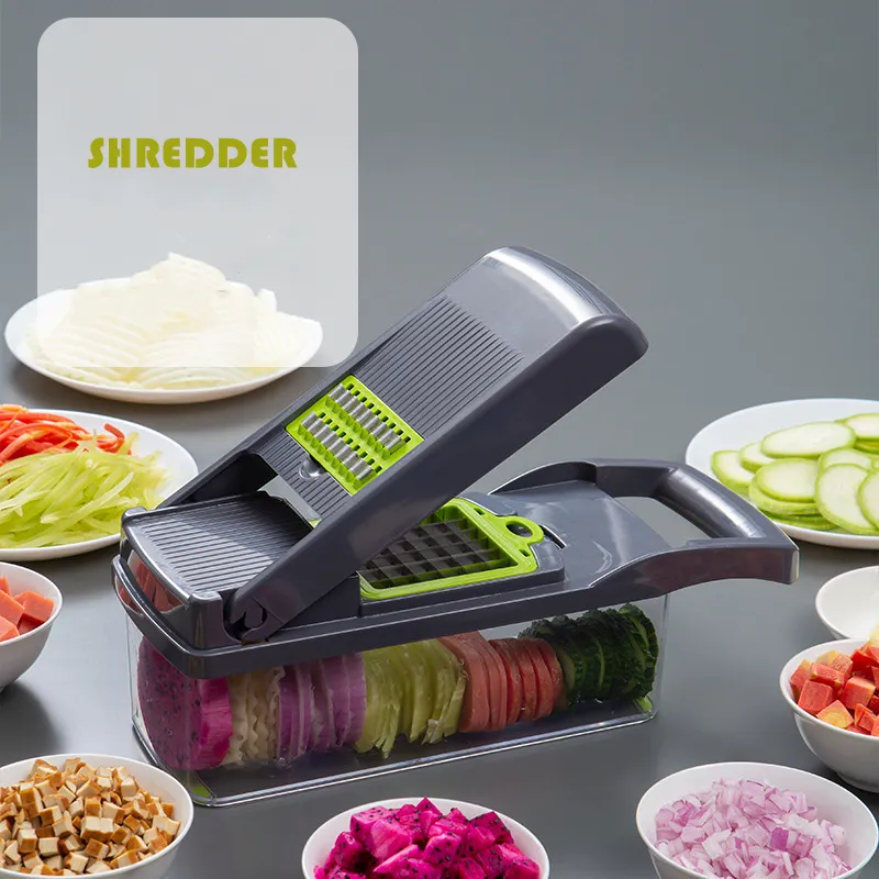 8In1 Food Vegetable Cutter Onion Fruit Dicer Chopper Veggie Slicer Kitchen  Tool