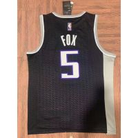 เสื้อผ้าบอลที่นิยมมากที่สุด ใหม่ เสื้อกีฬาบาสเก็ตบอล ลาย Sacramento Kings Deaaron Fox Grey City 2023nba Nova De Basketbol