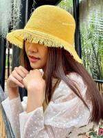 Hats Shop9 หมววกสานทรงกลม ขอบยุ่ย เบาใส่สบาย สินค้าพร้อมส่ง A023