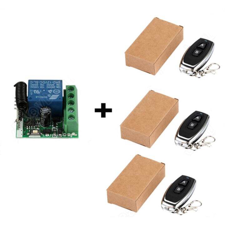 dc-12v-1ch-ช่องรีโมทคอนโทรลไร้สายสวิทช์-dc12v-รีเลย์โมดูลรับสัญญาณเครื่องส่งสัญญาณ433-mhz