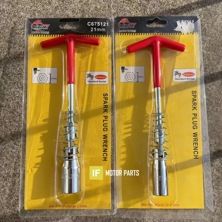 Spark Plug Wrench w/Handle 16/21MM Stainless Tool of KYM by IF MOTOR