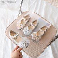 【hot】☁◙✺  New Mary for Wedding Shows  Bow with Pearls Kids Fashion Leather Shoes Shallow Platform