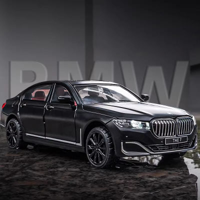 1:24 BMW 760 THE7รถลีมูซีนล้อแม็กรถยนต์ D Iecasts และของเล่นยานพาหนะรถรุ่นเสียงและแสงดึงกลับรถของเล่นสำหรับของขวัญเด็ก