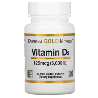 [ส่งไว] California Gold Nutrition วิตามินดี 3 Vitamin D3 5,000 IU) 90 แคปซูลเจล