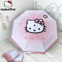 Sanrio Hello Kitty ร่ม Y2k เด็กผู้หญิง,ร่มการ์ตูนสวยงามทุกสภาพอากาศอุปกรณ์เสริมกลางแจ้งป้องกันรังสียูวีกันน้ำ