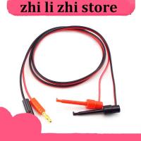 zhilizhi Store Multimeter Measure 4mm Banana Plug to Test Hook Clip Lead Cable 1M Test Wire Connector Gold Plated