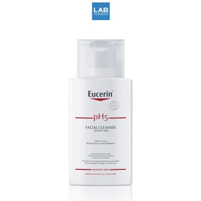 Eucerin pH5 Sensitive Facial Cleanser 100 ml. ยูเซอรินพีเอช 5 เซนซิทีฟเฟเชียลคลีนเซอร์ ผลิตภัฑณ์ทำความสะอาดผิวหน้า สำหรับผิวบอบบางแพ้ง่าย ขนาดบรรจุ 100 มิลลิลิตร