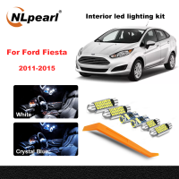 NLpearl 9Pcs Canbs LED ไฟเก๋งสำหรับ Ford Fiesta 2011 2012 2013 2014 2015แผนที่หีบฝาทรงโค้งชุดอัพเกรดอุปกรณ์เสริมรถยนต์ประตูใบอนุญาต