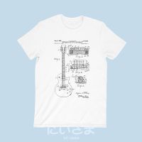 【HOT】เสื้อยืดลาย กีต้าร์ Guitar ส่วนประกอบของกีต้าร์ เสื้อยืดนักดนตรี เสื้อยืดกราฟฟิก100%cotton