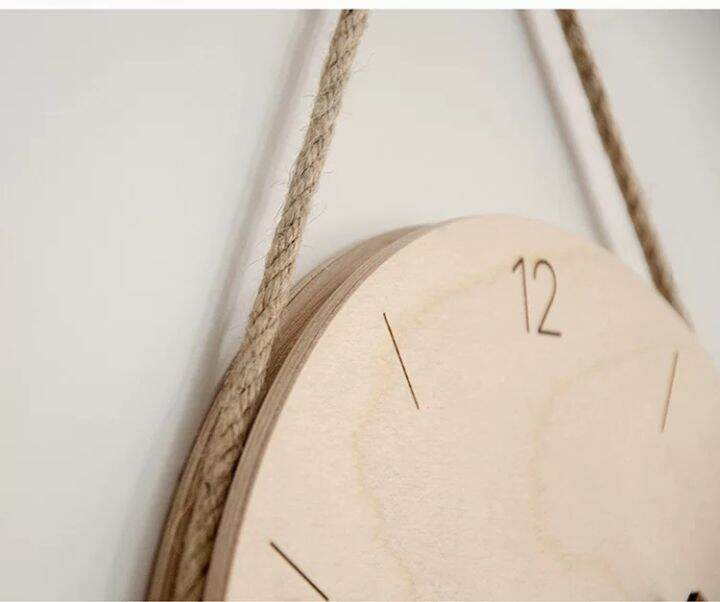 พร้อมส่ง-นาฬิกาแขวนผนัง-นาฬิกาไม้-สไตล์มินิมอล-minimal-clock-l-utathailand