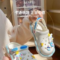 COD Sanrio Dongdong Shoes Womens Summer Cartoon Accessories Authentic ip Co branded Outwear Thick soled EVA Anti slip Two wear Slippers