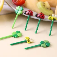 12Pcs Kids Fruit Picks Needle Stick Toothpicks Mini Creative Fruit Cake Dessert Food Forks Lunch Box Decor Bento Accessories