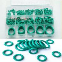 NBR FKM Green O-ring Fluorine Rubber Sealing Ring Waterproof O Ring Washer Oil Resistant Oring Repair Gaskets Set for Car Gasket