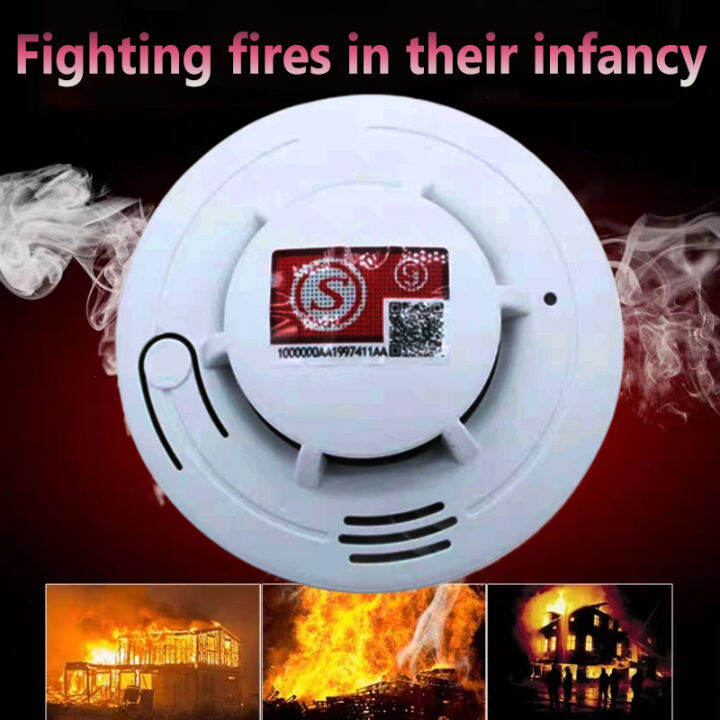 EZ 🔥Highpitched alarm🚨 smoke detector Sensitive response Longterm