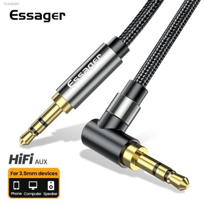 ▦ Essager Aux Extension Cable 3.5mm Jack Male to Male Audio Adapter 3.5 mm Speaker Wire Line For Samsung Xiaomi Headphone Laptop