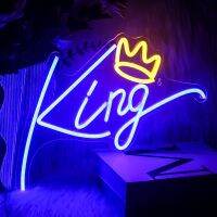 อุปทานโดยตรงจากโรงงานข้ามพรมแดน led ไฟนีออนการ์ตูนสร้างสรรค์ king โคมไฟตกแต่งห้องโคมไฟทรงมงกุฎ