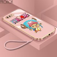 Casing OPPO A3S A12E A5S A12 A12S A5 A9 A8 A31 2020 A15 A15S A16 A16S A16K A16E A53 2020 Cartoon Cute One Piece Case Luxury Ultra-thin Plating Soft Tpu Phone Case Cover with Lanyard