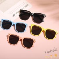 【hot sale】◇✤❃ D03 Perfectly-Kids UV400 Protection Sunglasses Contrast Color Square-Rimmed Glasses for Boys Girls