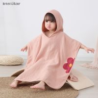 Muslin Baby Hooded Poncho Towel Childrens Hooded Bath Towel Soft Kids Beach Bathing Stuff Infant Washcloth