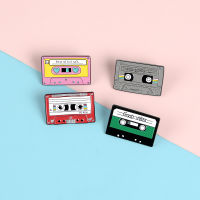 Best Songs Vintage Tape Pin Pink Grey Red Green Brooch Lapel pins Badges Clothes Bag Gift for Friend