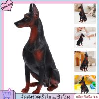 WINOMO การจำลอง Doberman Figure Dog Figurine Plastic Animal Toy Toy Figurine สำหรับเด็กเด็กผู้หญิง