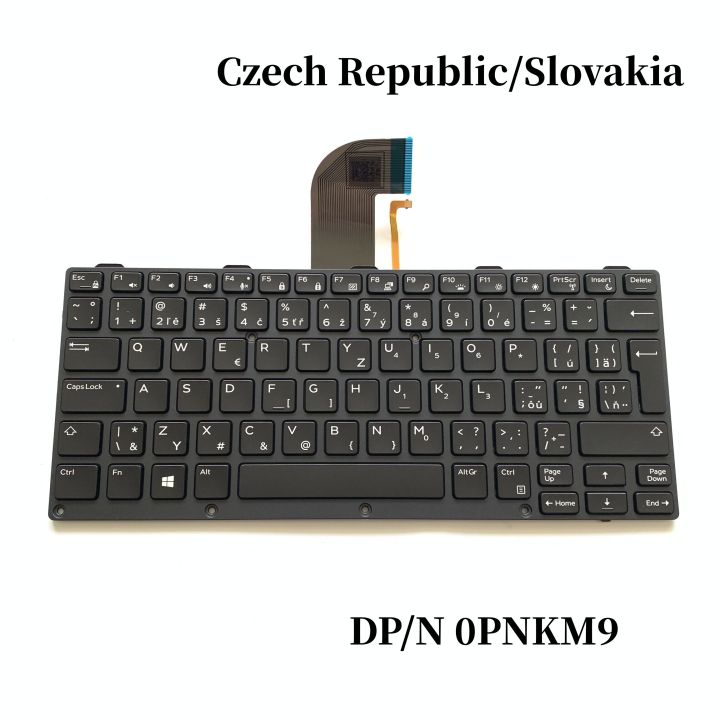 100% NSK-LKBBU แบล็คไลท์ CZ HU HB แบบ Dell แป้นพิมพ์แล็ปท็อปสำหรับมีละติจูดทนทานมี5404 14 7404ของแท้สินค้าใหม่