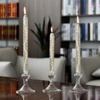 Set of 3 - Conical Oil Lamp Dinner Table Decoration Ideas Glass Kerosene Lamp Glass Candle Holder New Home Gift