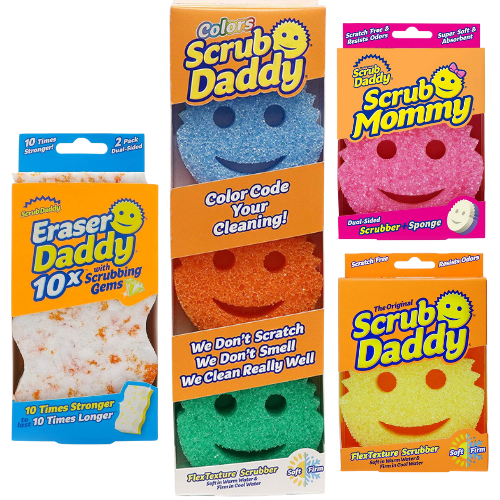 Scrub Daddy Color Sponge - Scratch-Free Multipurpose Dish Sponge