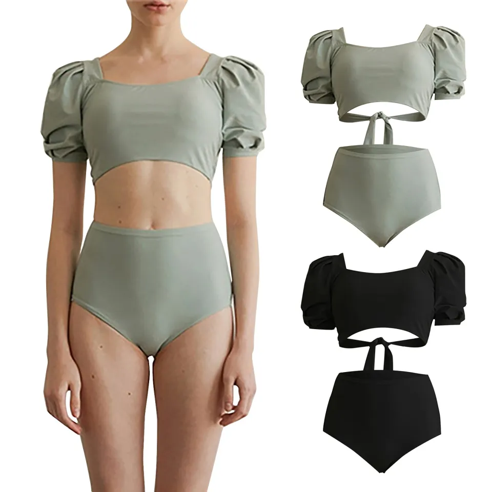 swim outfit for women plus size Women 2 Piece Swimsuits Bikini High Waisted  Bottom Bathing Suits