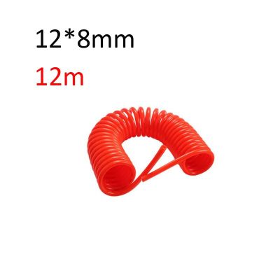 12*8mm 12m PU spring air pipe air compressor gas line pneumatic high pressure telescopic hose spiral air pipe steam pipe Pipe Fittings Accessories