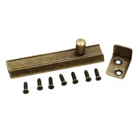 【LZ】 Home Brass Doors Slide Latch Lock Bolt Latch Barrel Home Gate Safety Hardware Screws Two Color 2.5 Inch