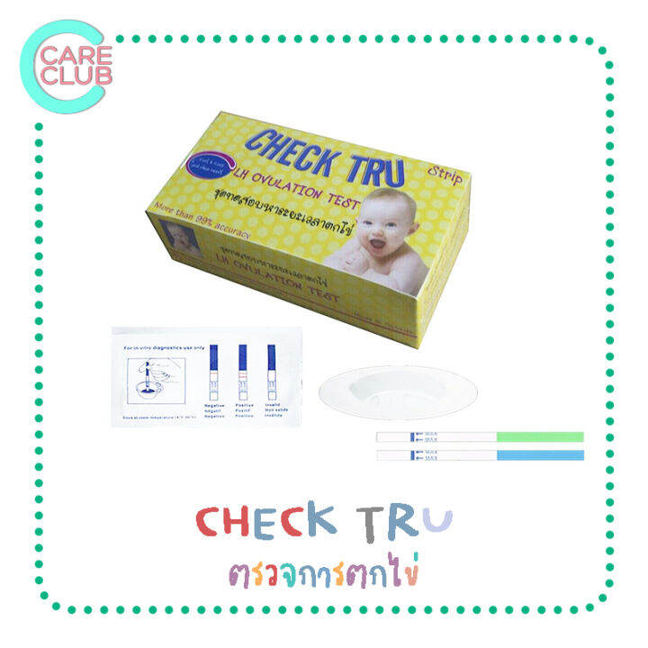 check-tru-เช็คทรู-ตรวจไข่ตก-ชุดทดสอบหาระยะเวลาตกไข่-มี-5-ชุดทดสอบต่อกล่อง