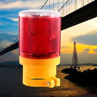 Solar Powered Traffic Warning Light LED Bulb Lamp for Construction Site Harbor Road Emergency Lighting Traffic indicator Light