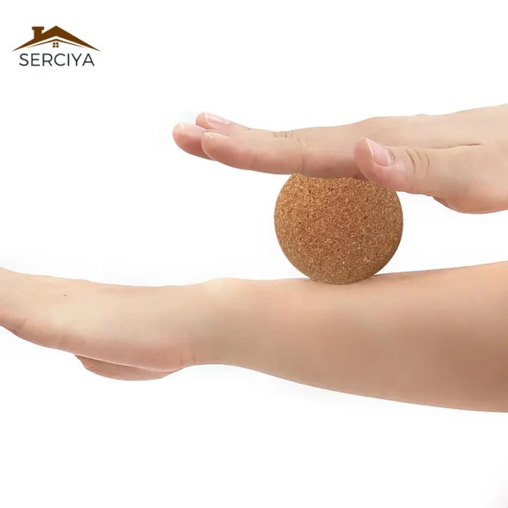 Serciya Cork Massage Ball Back Massage เครื่องนวดเท้าไหล่สำหรับฟิตเนส