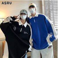 ASRV เสื้อสเวตเตอร์แจ็คเก็ตลำลองทรงหลวมสำหรับผู้ชายและเสื้อโปโล