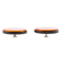 2 Pieces Round Reflectors Universal for Motorcycle ATV Dirt Bike Orange