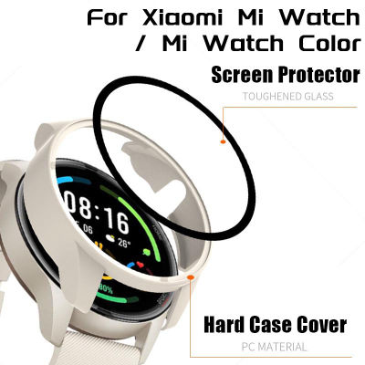 เคสป้องกัน PC + กระจกนิรภัยฟิล์มกันรอยสำหรับ Xiaomi Mi Watch สี Sport Edition PC เคสแข็ง